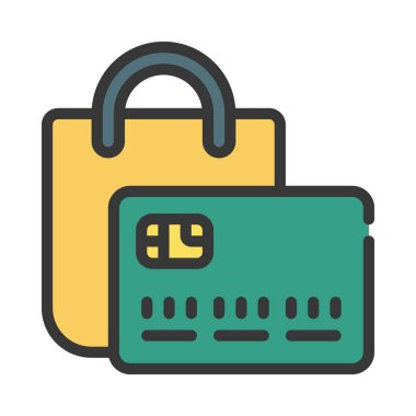 Alışveriş Ağı simgesi vektör illüstrasyonunu al