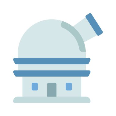 Gözlemevi simgesi, vektör illüstrasyonu basit tasarım