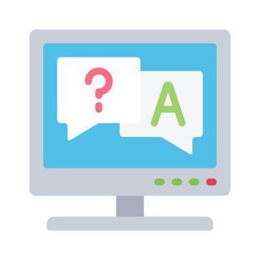 Quiz Game web simgesi vektör çizimi