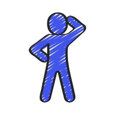 Belirsiz Kişi simgesi düz tasarım, vektör illüstrasyonu