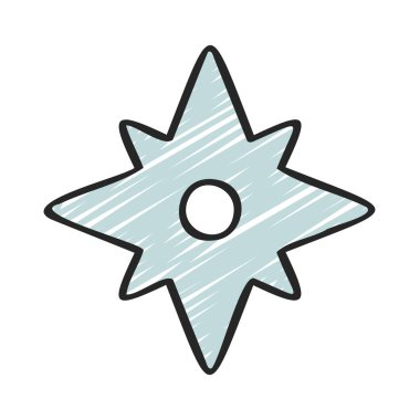 Yıldız Ağı ikon vektör illüstrasyonu atılıyor