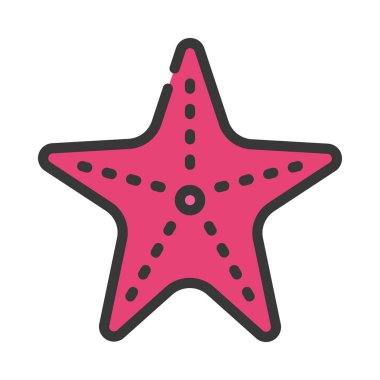  Yıldız balık simgesi vektör illüstrasyonu