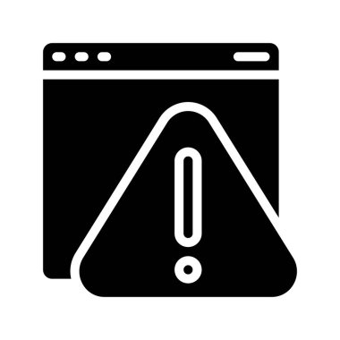 Web Sitesi Hata Simgesi, Vektör İllüstrasyonu 