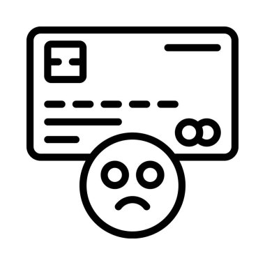 Kötü Kredi Web simgesi düz tasarım, vektör illüstrasyonu