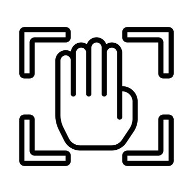 Avuç İçi Tanıma Ağı vektör çizimi