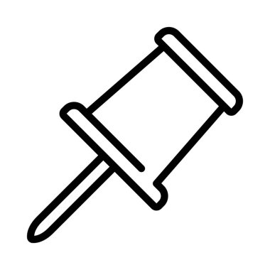 Pin Tack ağ simgesi vektör illüstrasyonuna bas