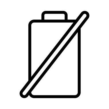 Boş Batarya simgesi vektör illüstrasyon tasarımı