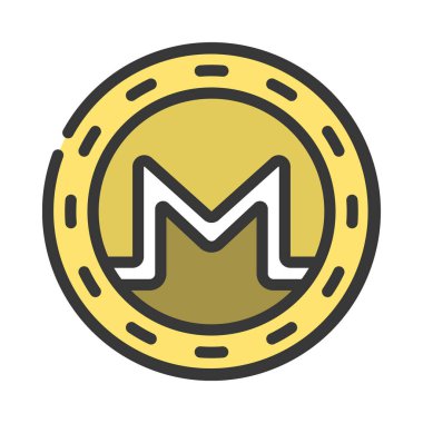 Monero web simgesi vektör illüstrasyonu