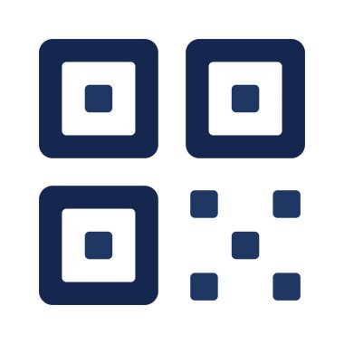 qr kod web simgesi vektör çizimi
