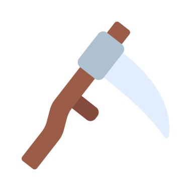 Tırpan Araç simgesi, vektör illüstrasyonu