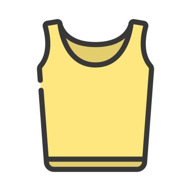 Tank Üst düz simgesi, vektör illüstrasyonu