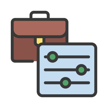 İş Denetimi Web simgesi vektör çizimi