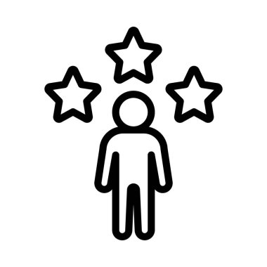 Yıldız Kişi simgesi, vektör illüstrasyonu