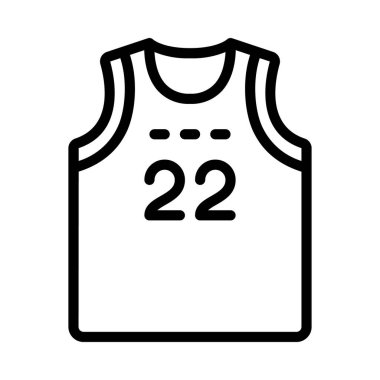 Basketbol Vest web simgesi vektör illüstrasyonu