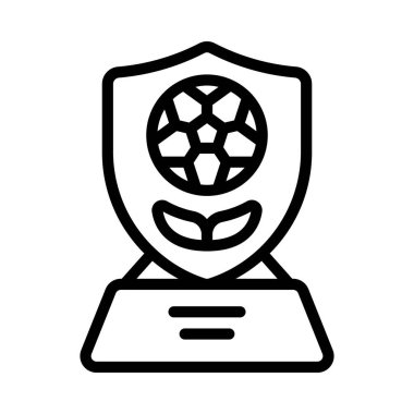 Futbol Kalkanı ağ ikonu vektör illüstrasyonu