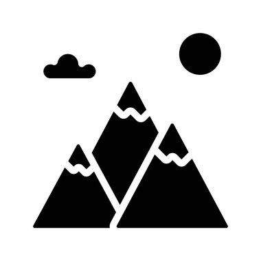 Dağ Aralığı ikon vektör çizimi