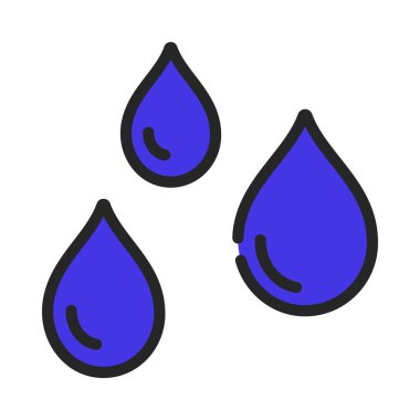 yağmur damlaları ikonu. vektör illüstrasyonu    