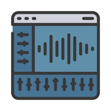 Tarayıcı Müzik Düzenleme Ağ vektör çizimi