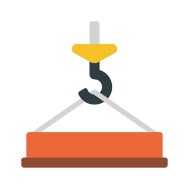 Vinç kaldırma direği düz simgesi, vektör illüstrasyonu