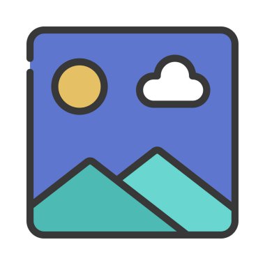 Resim web simge vektör çizim