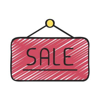 Satış İşareti Web simgesi vektör illüstrasyonu