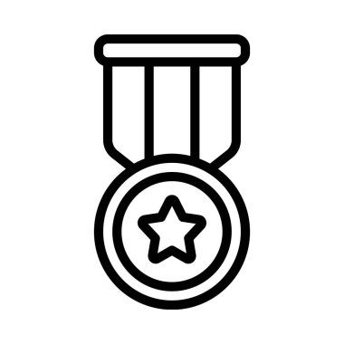 Yıldız Madalyası Vektör Simgesi Tasarımı