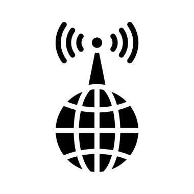 İnternet Radyo Sinyal simgesi, vektör illüstrasyonu 