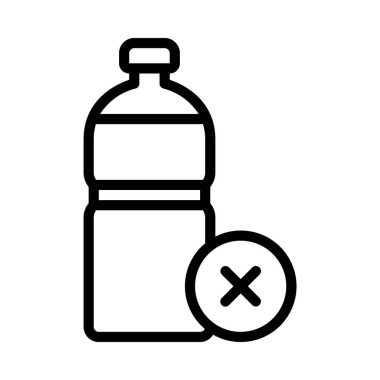 Plastik Şişe ikonu vektör çizimi yok