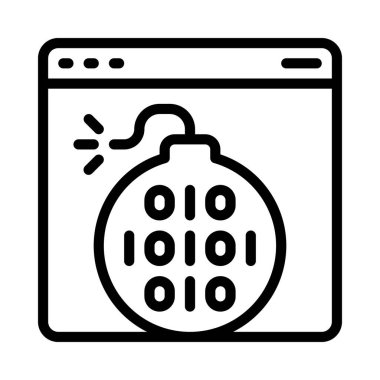 Web sitesi İkili Bomba web sitesi vektör illüstrasyonu