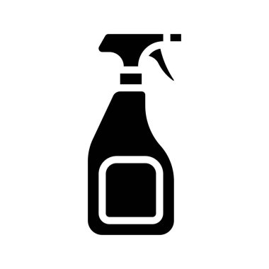 Temizleme spreyi şişe ağ ikonu vektör illüstrasyonu