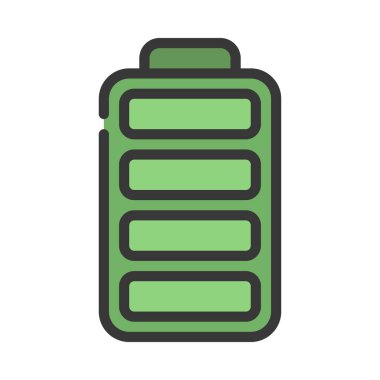 Tam Batarya ağ ikonu vektör illüstrasyonu