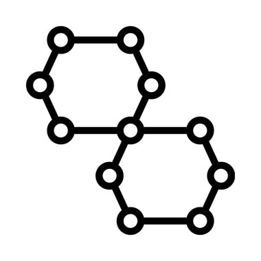 Moleküller web simgesi vektör çizimi