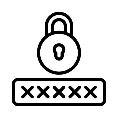 parola simgesi, vektör illüstrasyonu basit tasarım