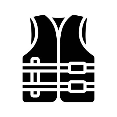 Life Jacket simgesi, vektör illüstrasyonu         