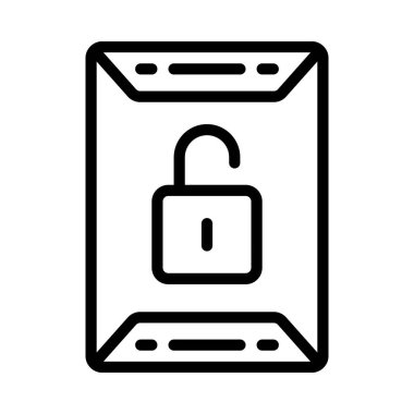 Kilitli Dosya simgesi, vektör illüstrasyonu