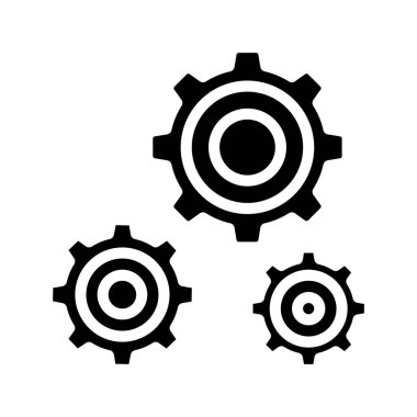 Dişli ağ simgesi beyaz arkaplanda izole edildi. vektör illüstrasyonu