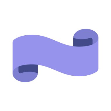 Dalgalı Kıvrık Kurdele Ağı simgesi, vektör illüstrasyonu         