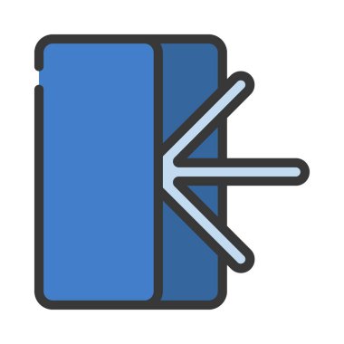 Door Arrow web simgesi vektör illüstrasyonunu girin