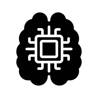 Makine Öğrenme simgesi, vektör illüstrasyonu                   