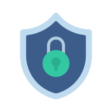 kalkan ikon vektör illüstrasyonu 