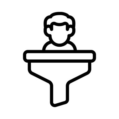 Kullanıcı Filtreleme Web simgesi vektör çizimi