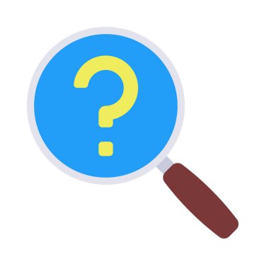 Arama Soruları simgesi, vektör illüstrasyonu  