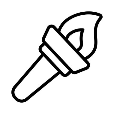 Meşale Ağı ikon vektör illüstrasyonunu ateşle