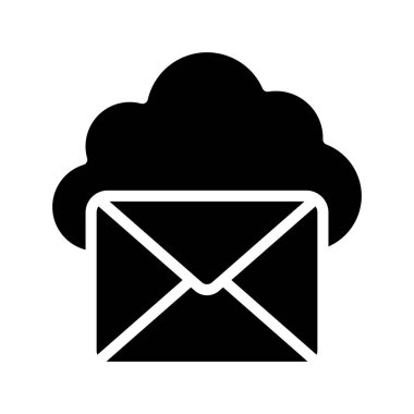 E- posta Bulutu simgesi, vektör illüstrasyonu 