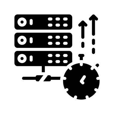 Hızlı Sunucu Web simgesi vektör illüstrasyonu
