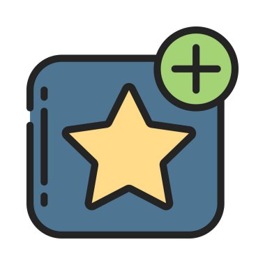 Favori web simgesi vektör illüstrasyonu