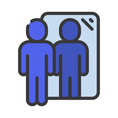 Kişisel Yansıma Vektör Çizimi Tasarımı