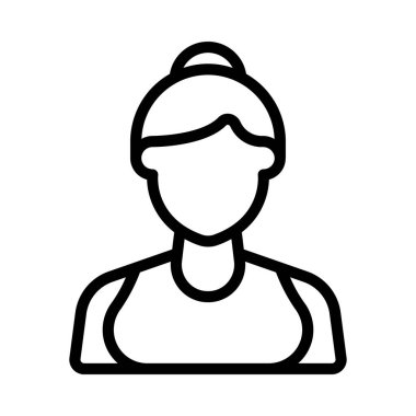 Jimnastik Kızı Web simgesi vektör illüstrasyonu