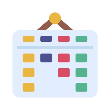 Çalışma Planı Asılan Web simgesi vektör çizimi