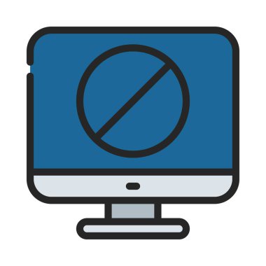 Bilgisayar simgesi yok, vektör illüstrasyonu 